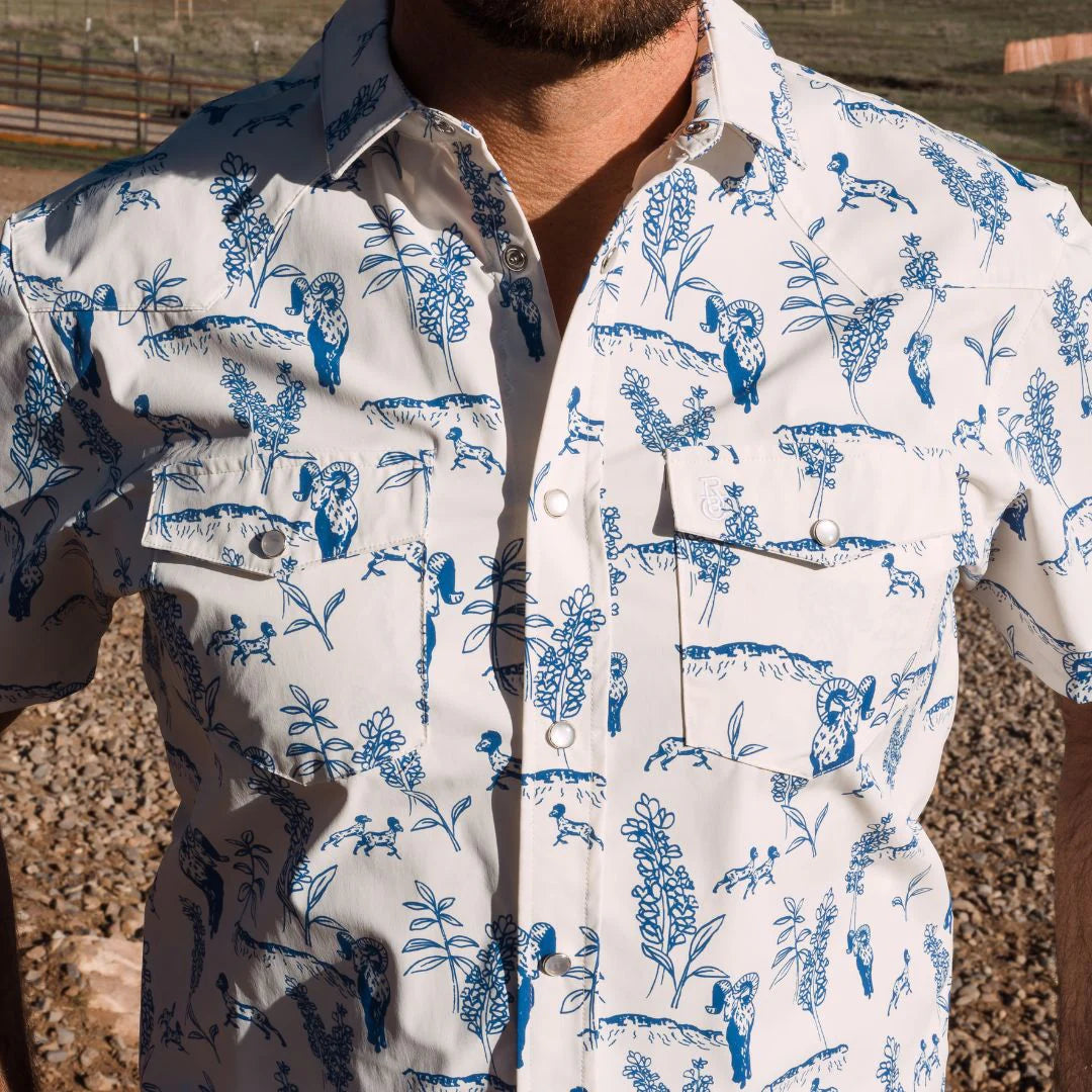 Raised by Coyotes Big Horn Meadow Pearl Snap Shirt