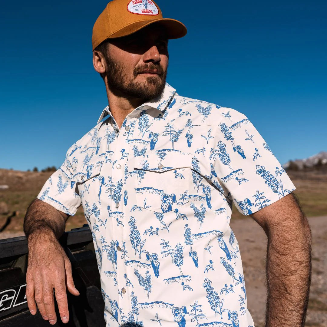 Raised by Coyotes Big Horn Meadow Pearl Snap Shirt