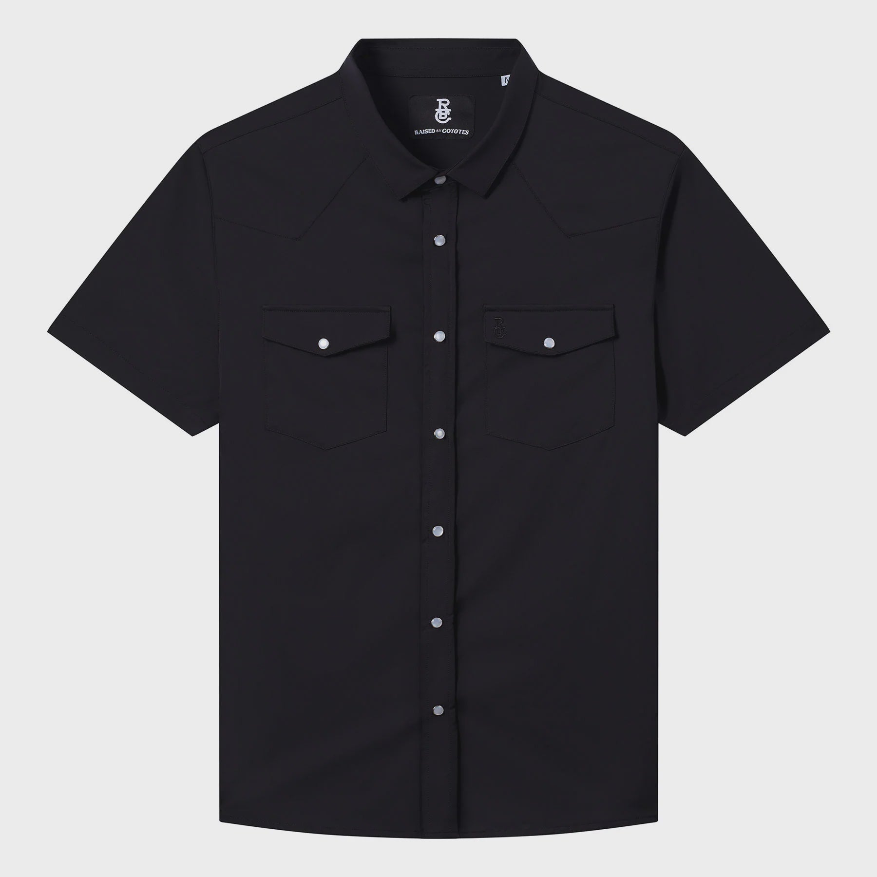 Raised by Coyotes Black Pearl Snap Shirt