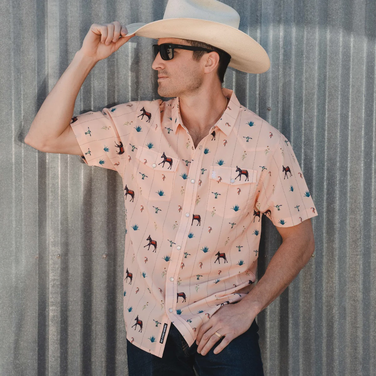 Raised by Coyoties Burro Trail Pearl Snap