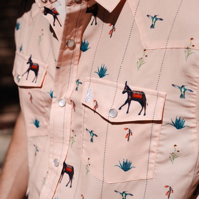 Raised by Coyoties Burro Trail Pearl Snap
