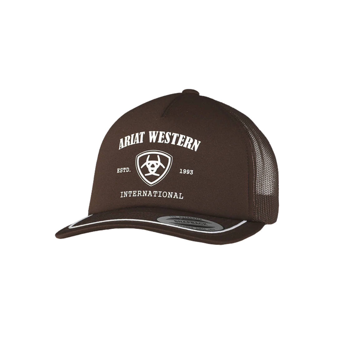 Ariat Men's Foam Screen Print Logo Brown Cap A300089002