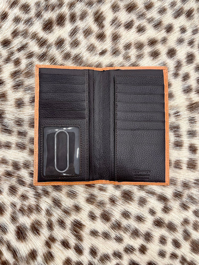 N5497827 Nocona Men's Floral Embossed Bifold Wallet
