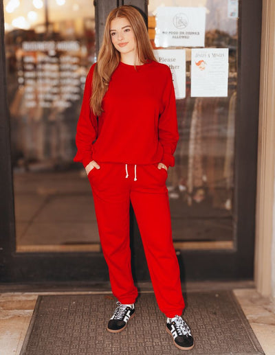 Boyfriend Sweatshirt Haute Red ZT244529