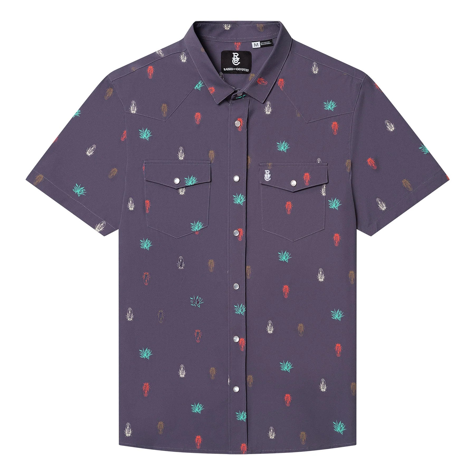 Raised by Coyotes Cicada Pearl Snap Shirt