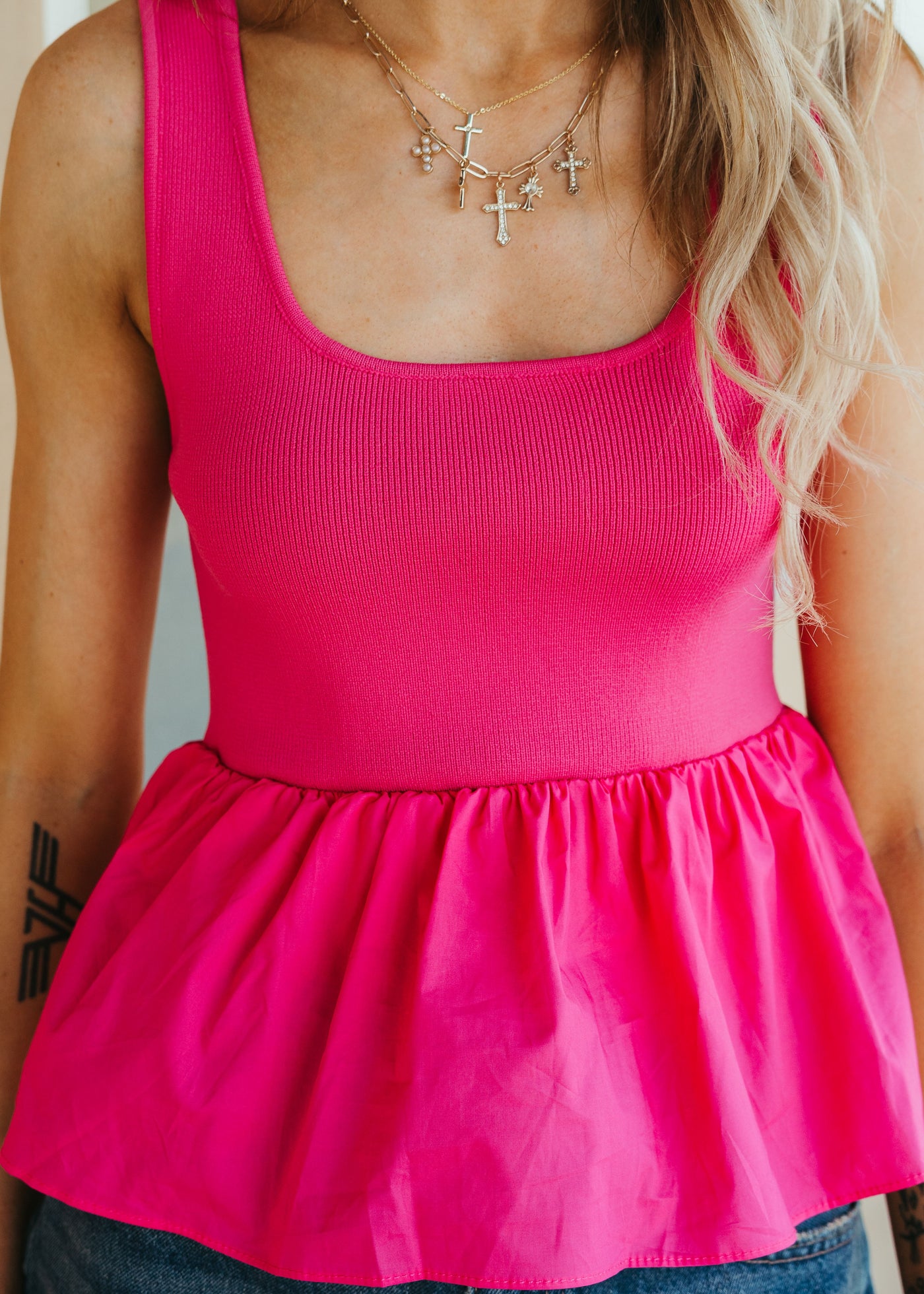 Fuchsia Raina Sleeveless Top S1408T
