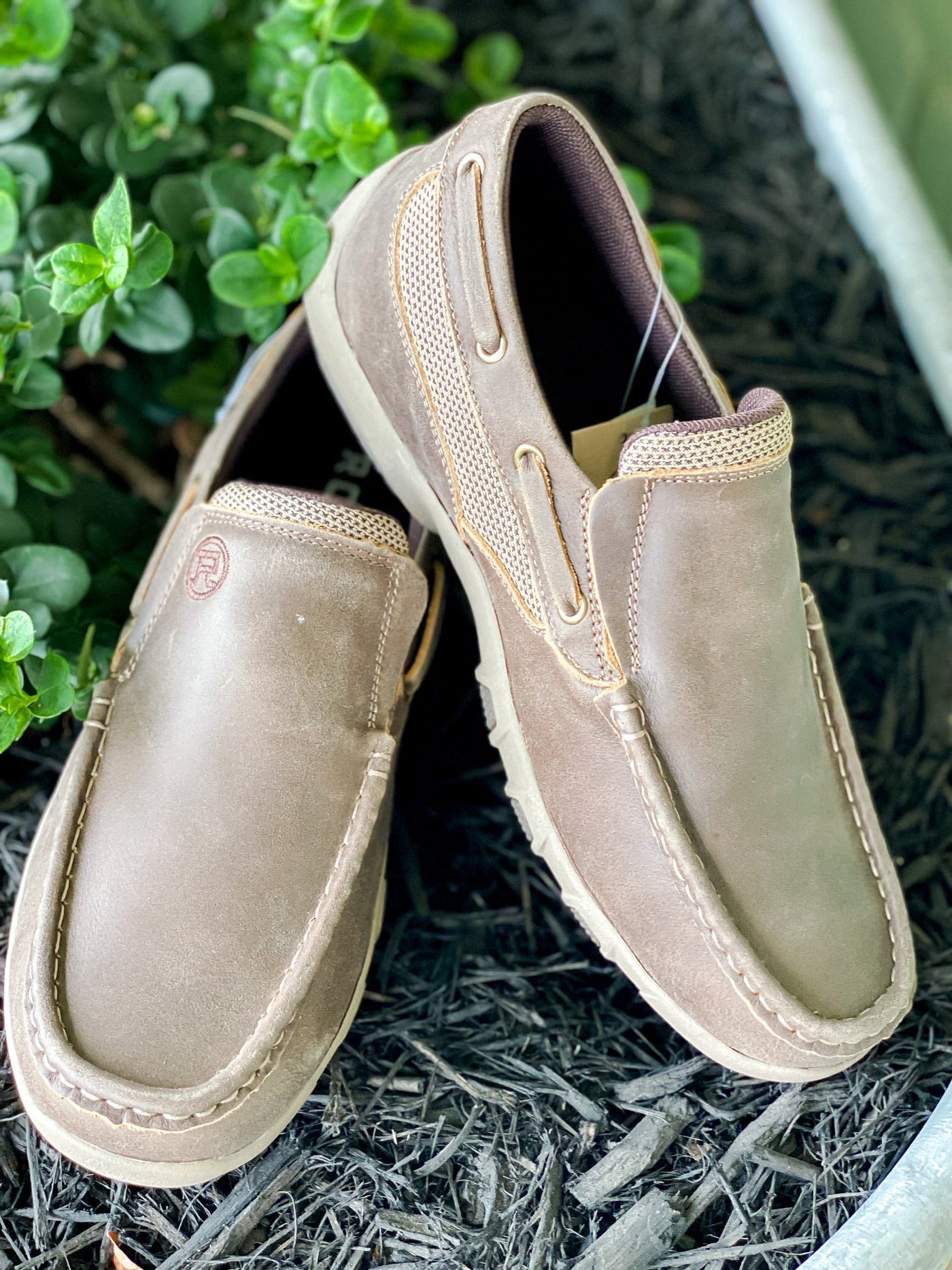 Roper Mens Leather Boat Shoe Brown Southern Soule Designs