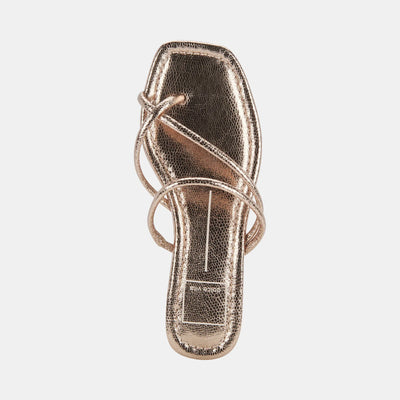 Leanna Dark Gold Crackled Stella Sandal