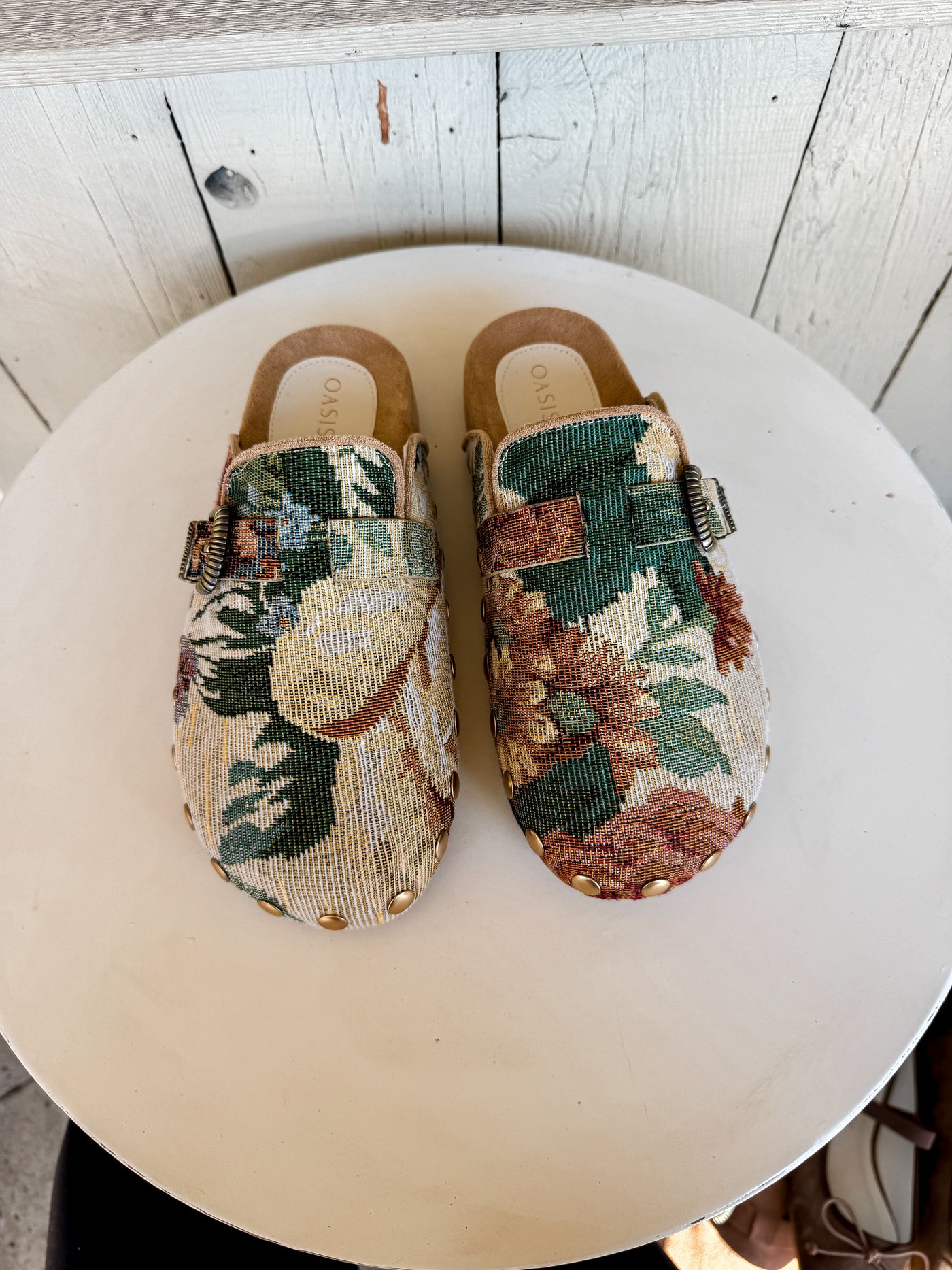 The Toni Clog Floral Tapestry