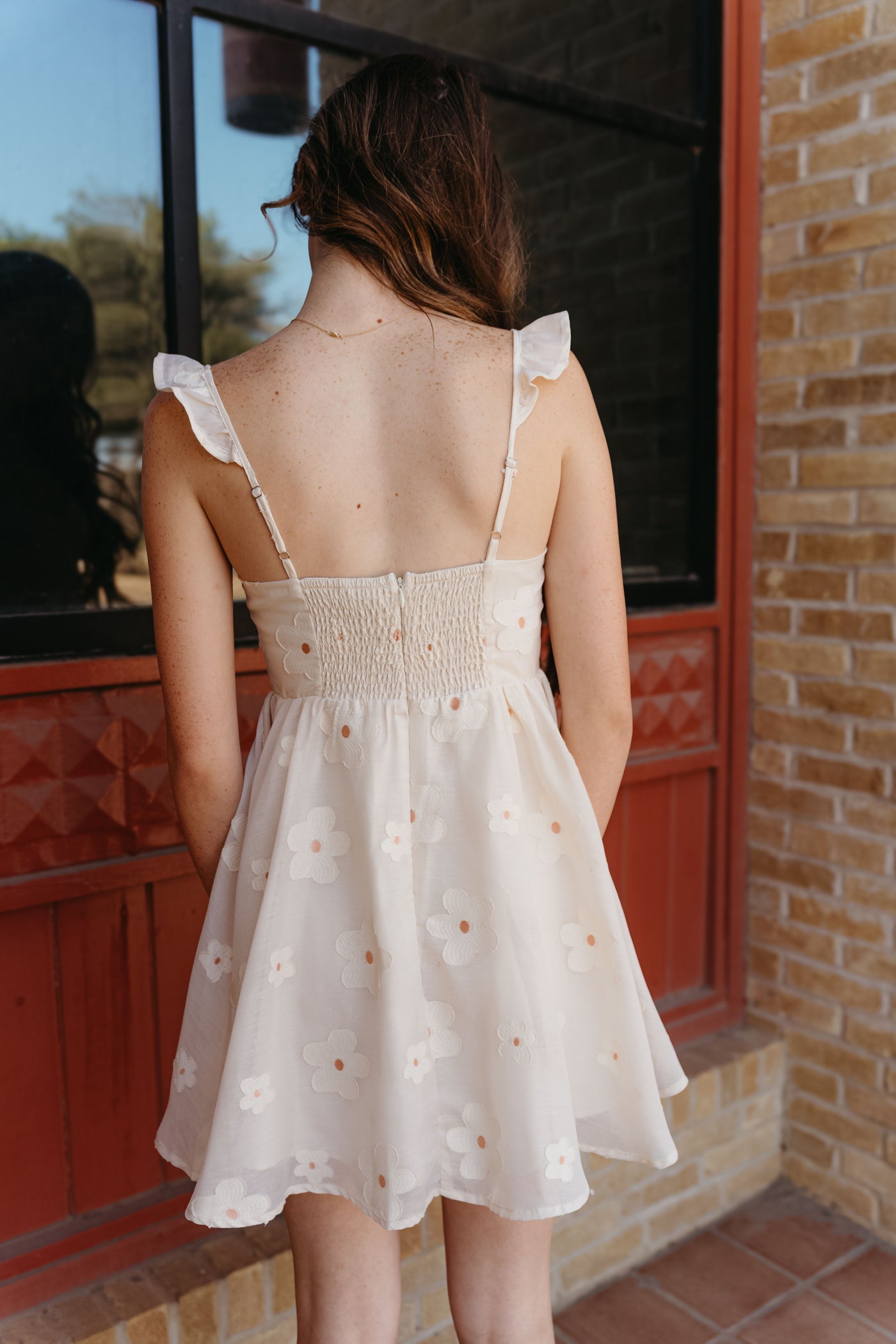 Cream Dainty Floral Mini Dress JD6687