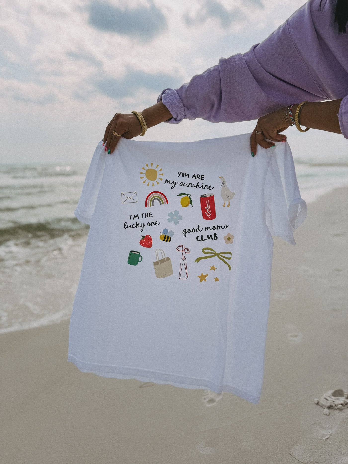 I'm the Lucky One Icon Graphic Tee White