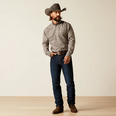 Ariat MNS Wrinkle Free Gerard LS Brown 10052376