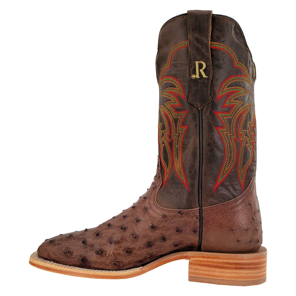 R. Watson Tobac Full Quill Ostrich Boots RW4508-2