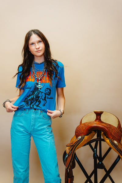 LV Chasin Buckles Flo Blue Tee