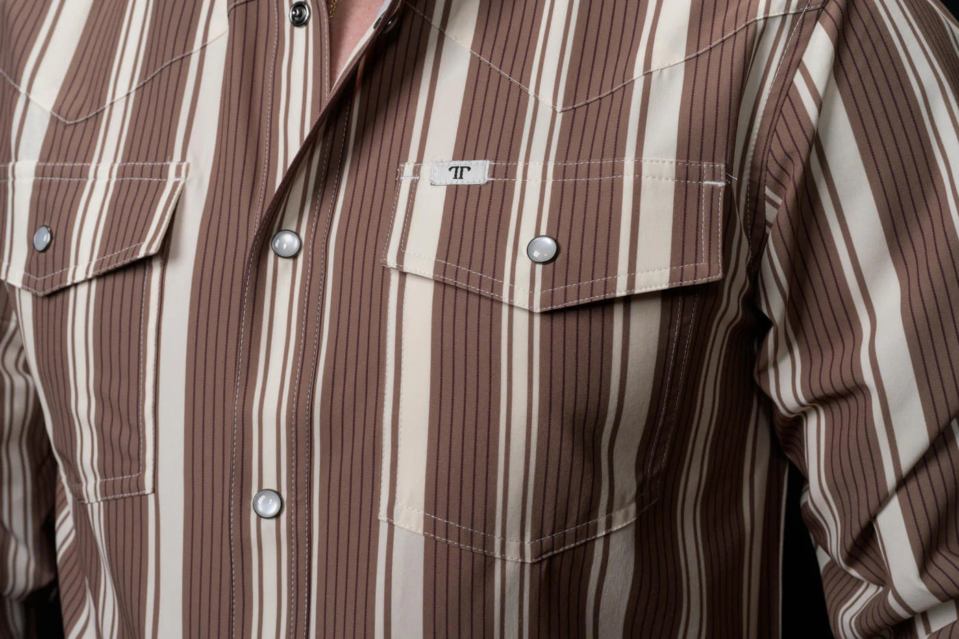 Ferrell - Atlas Brown Long Sleeve Snap Shirt