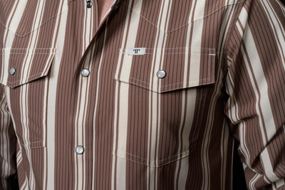 Ferrell - Atlas Brown Long Sleeve Snap Shirt