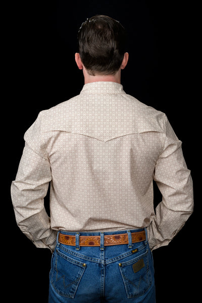 Ferrell - Collin Cream Long Sleeve Snap Shirt