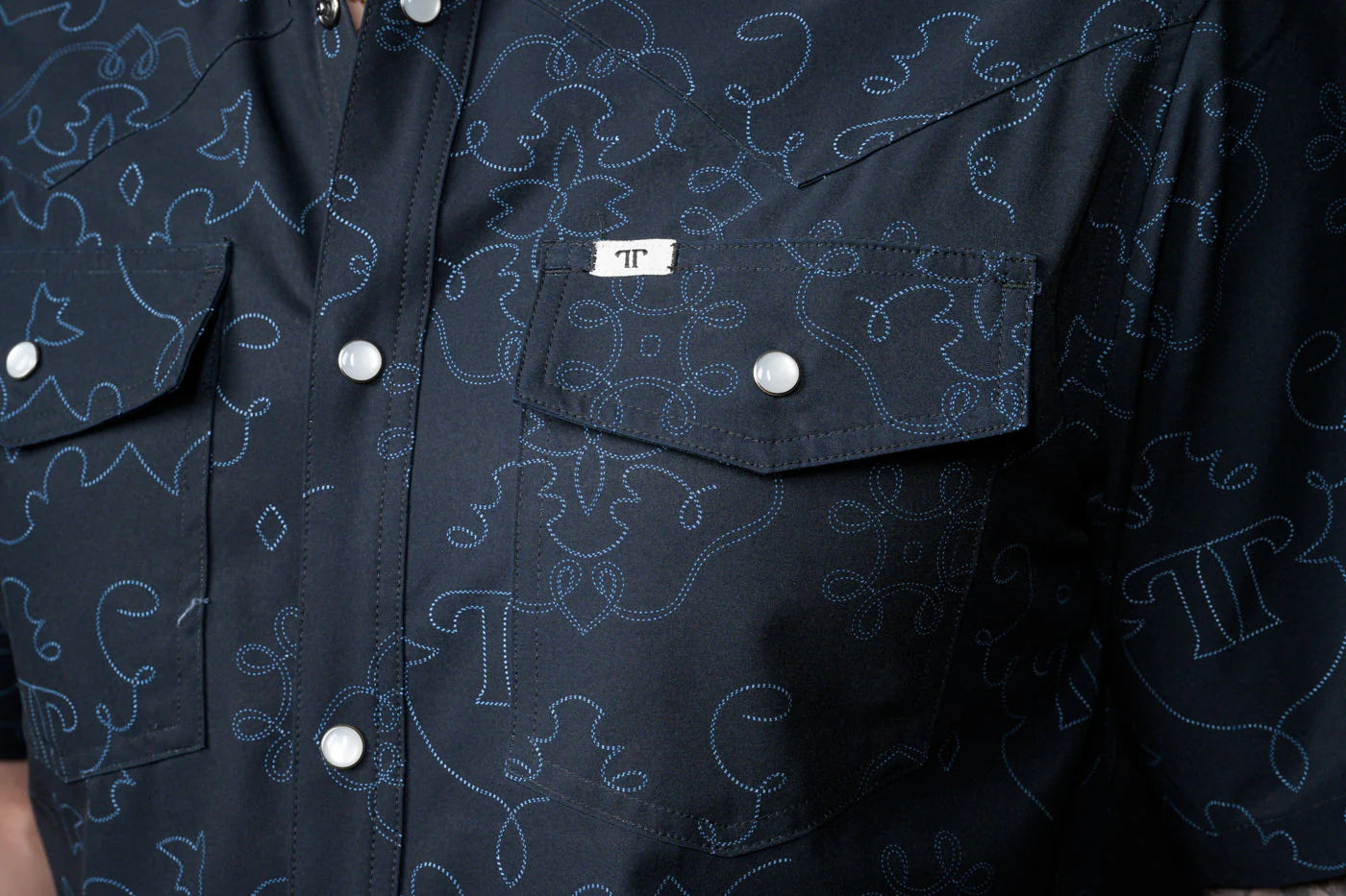 Ferrell - Carson Black Short Sleeve Snap Shirt