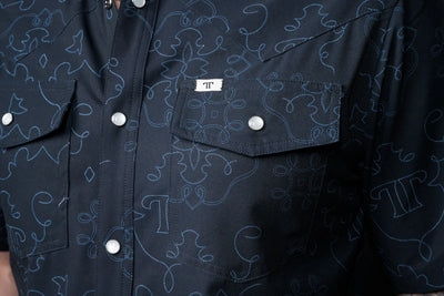 Ferrell - Carson Black Short Sleeve Snap Shirt