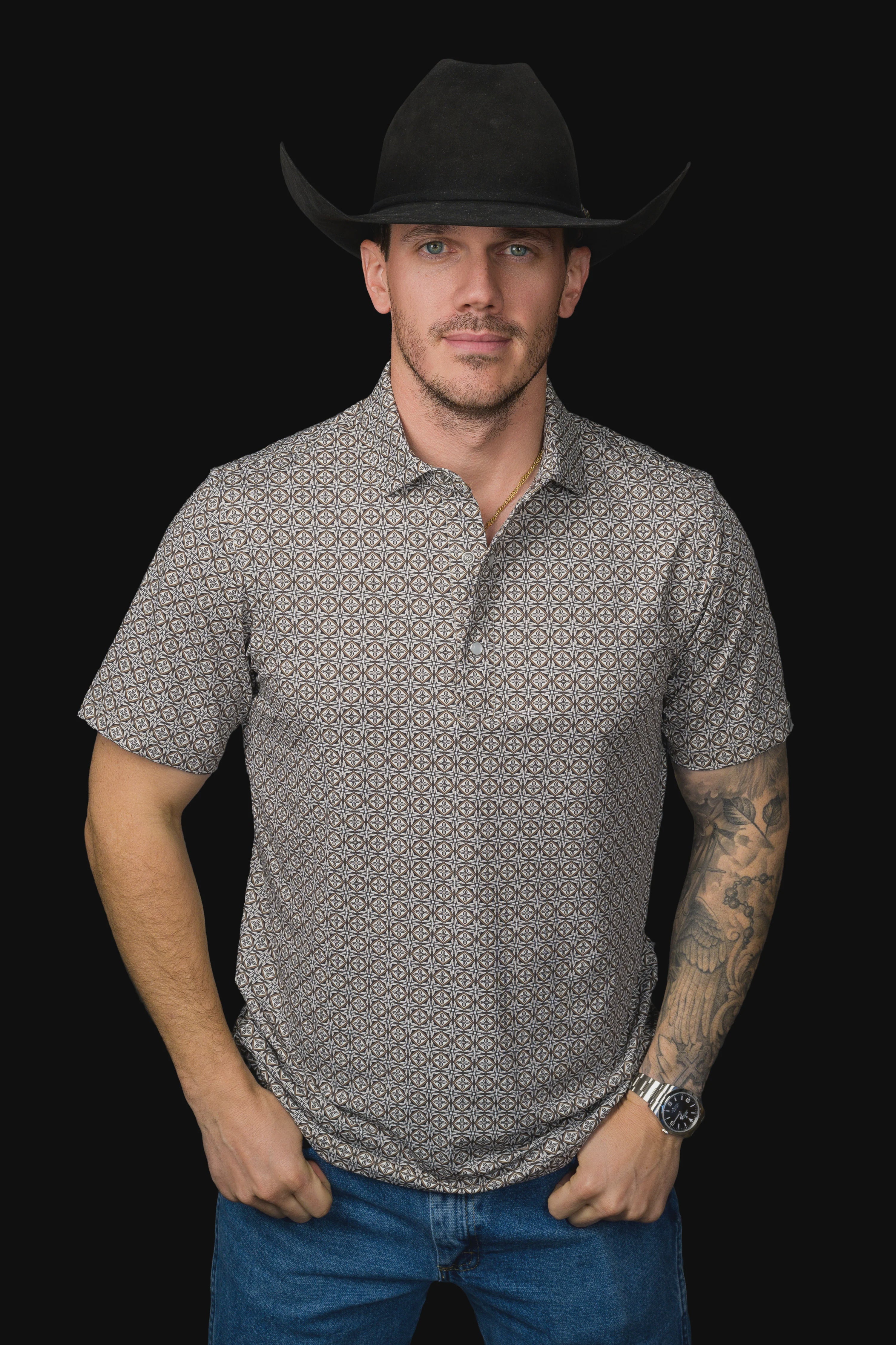 Ferrell - The Archer Peal Snap Polo
