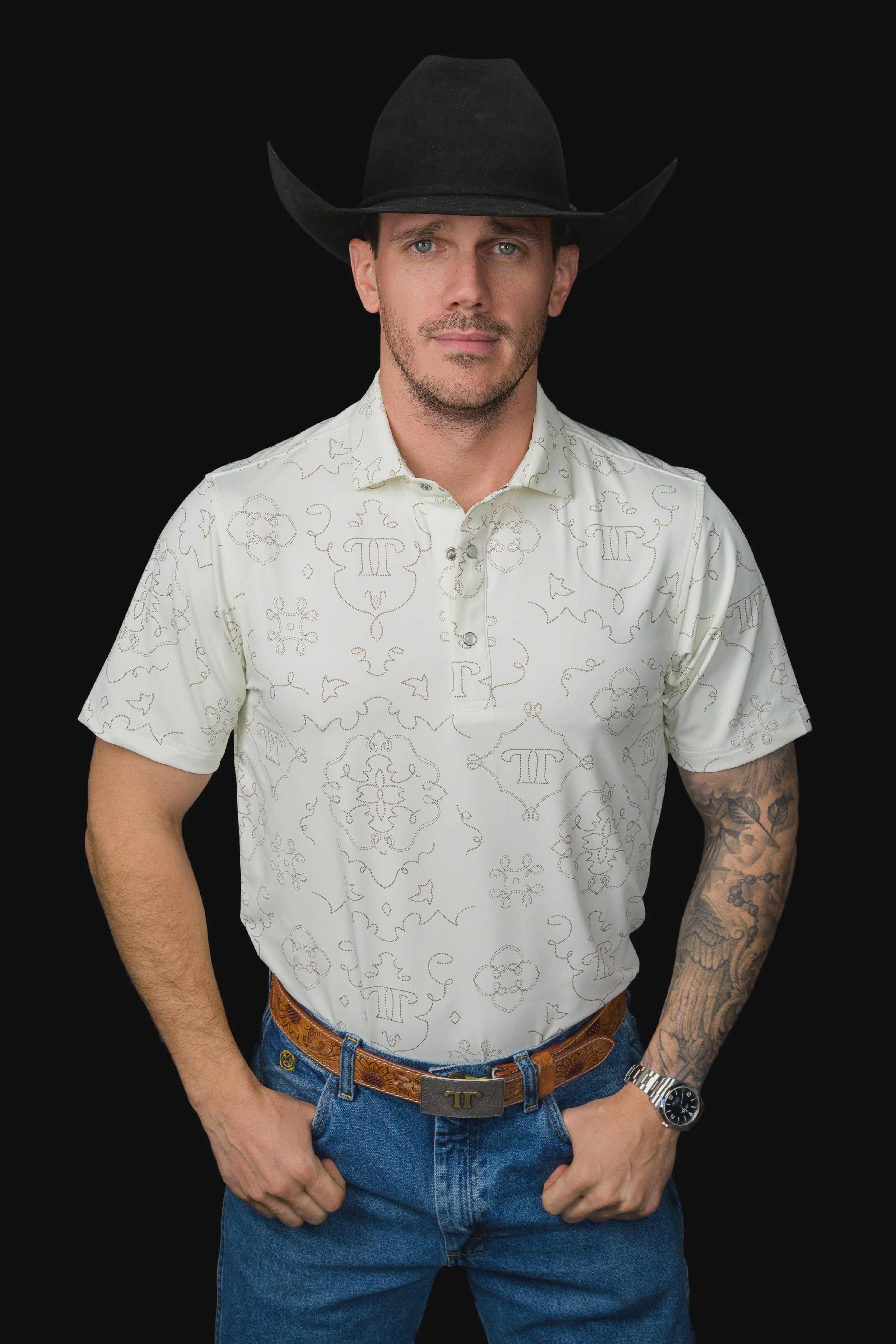 Ferrell - The Carson Polo in Cream