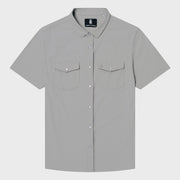 Raised by Coyotes Gray Pearl Snap Shirt