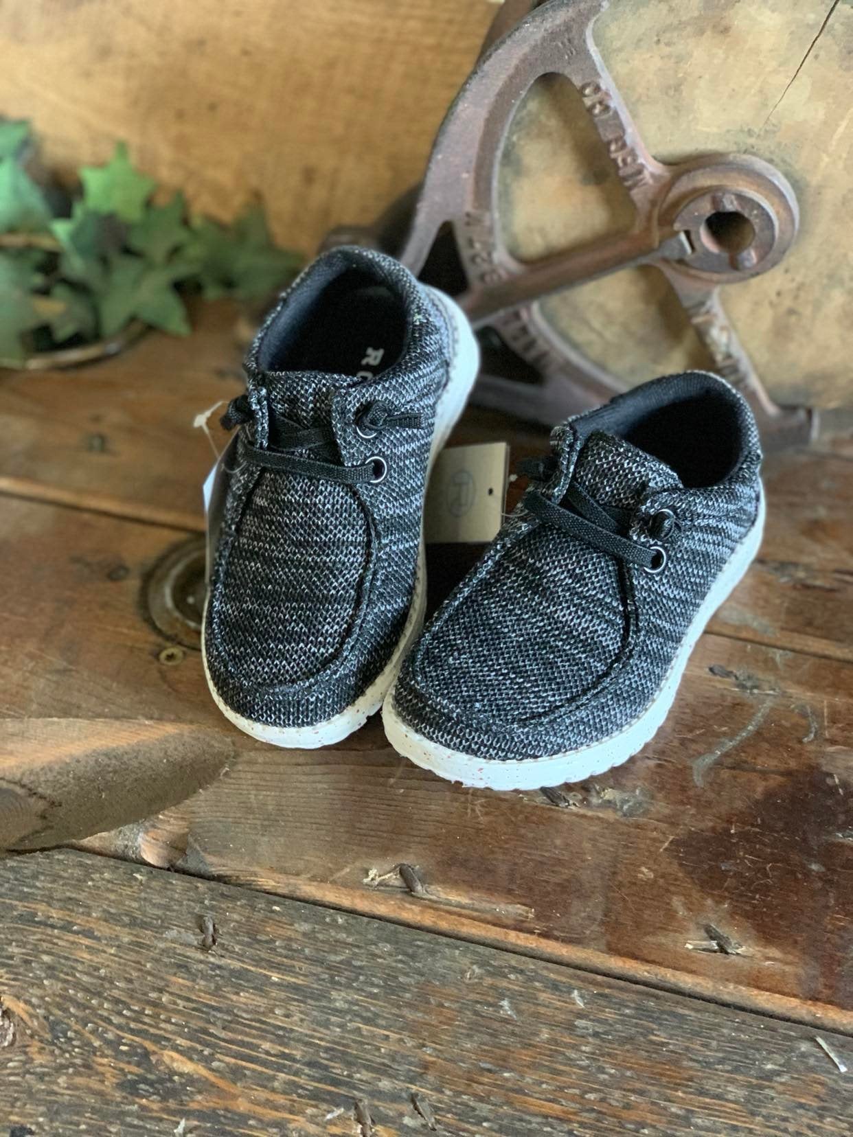 Roper Kids Eva Moccasin Hang Loose Black