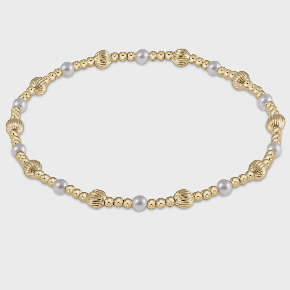 Dignity Sincerity Gold/Pearl 4mm Bracelet