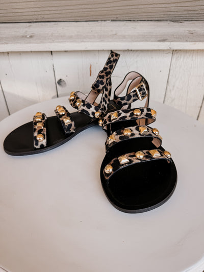 Daphine Leopard Print Sandal