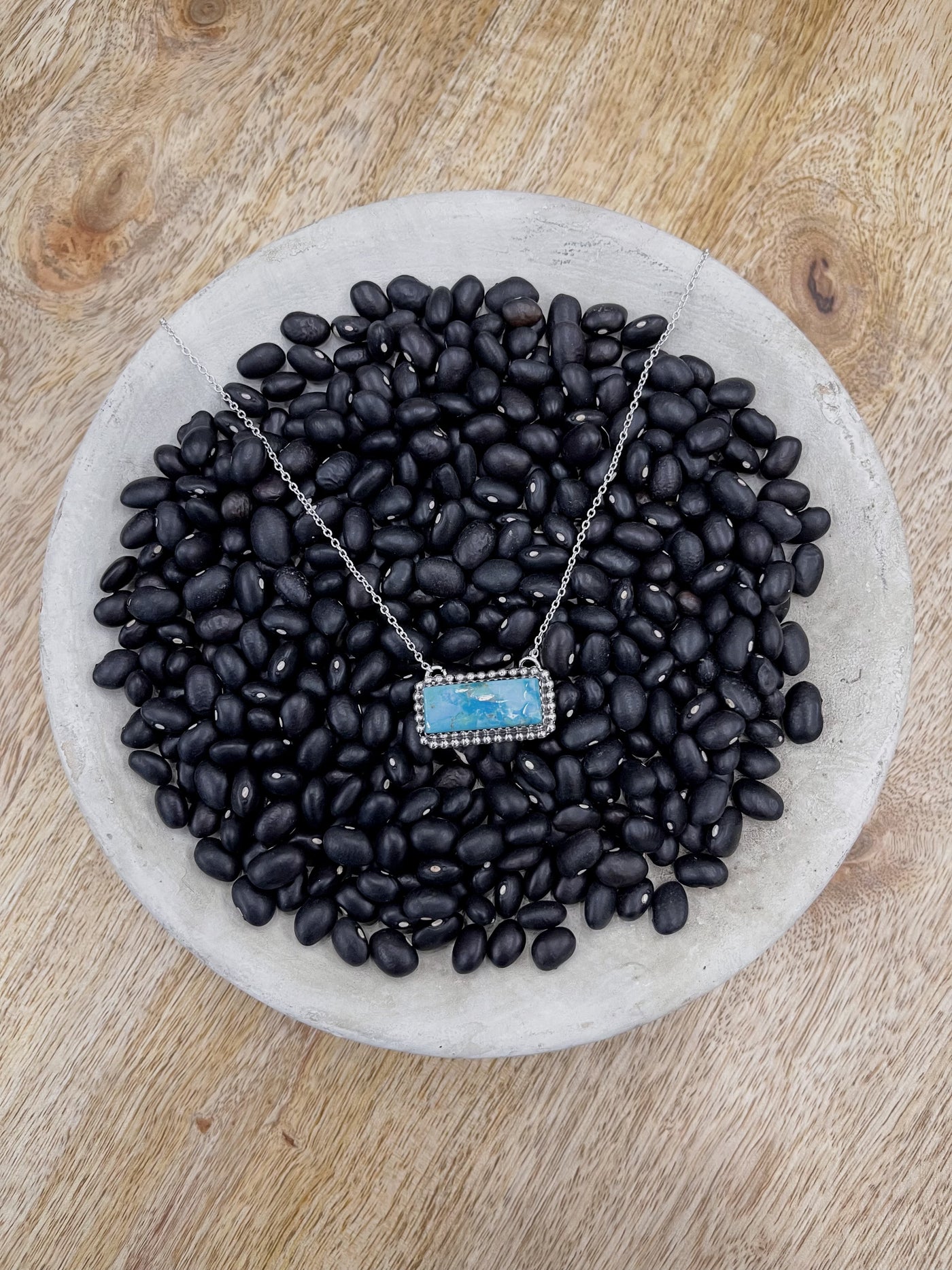 Hada Kingman Turq Bar Necklace