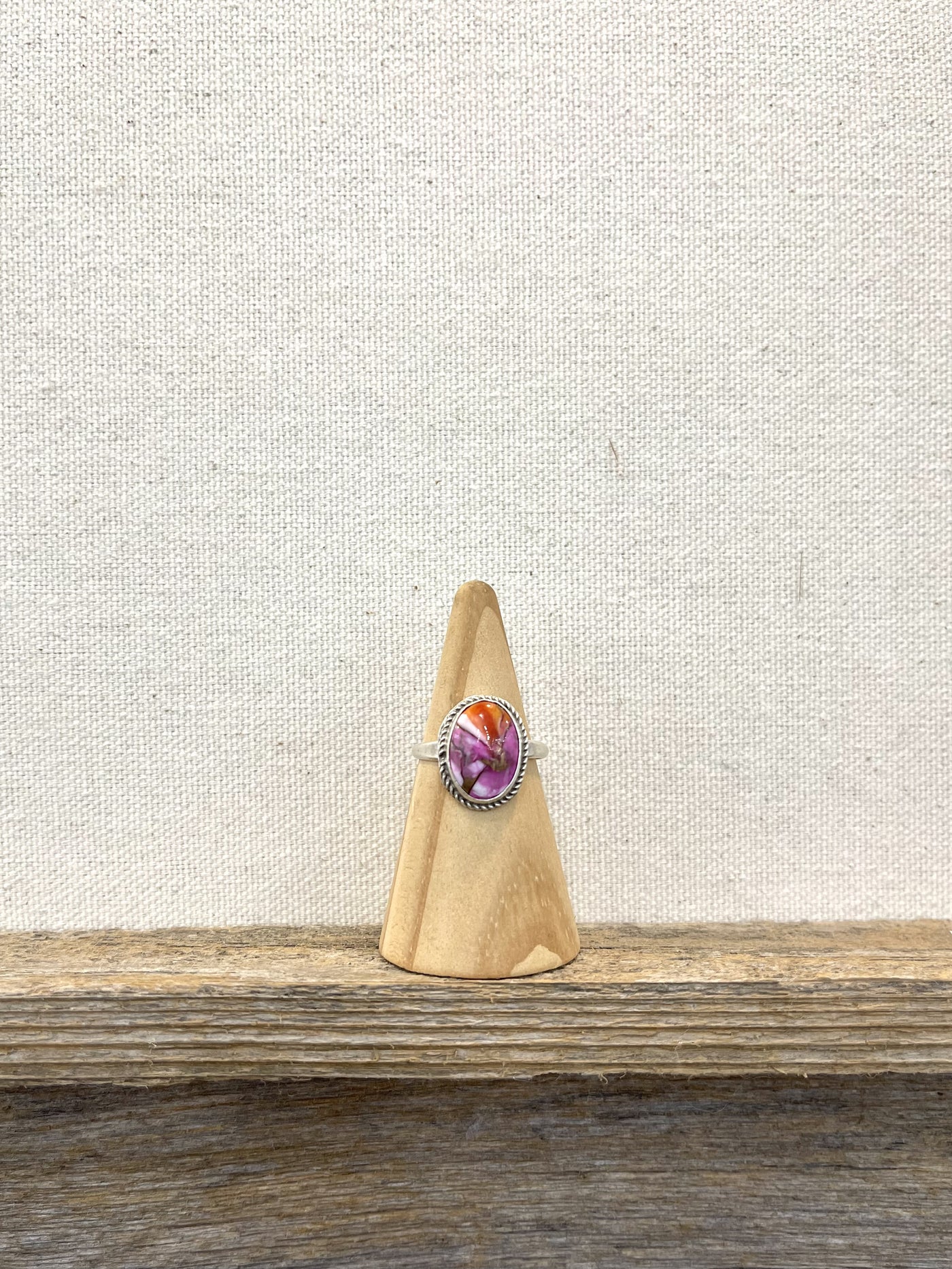 Pink Stone Oval Ring
