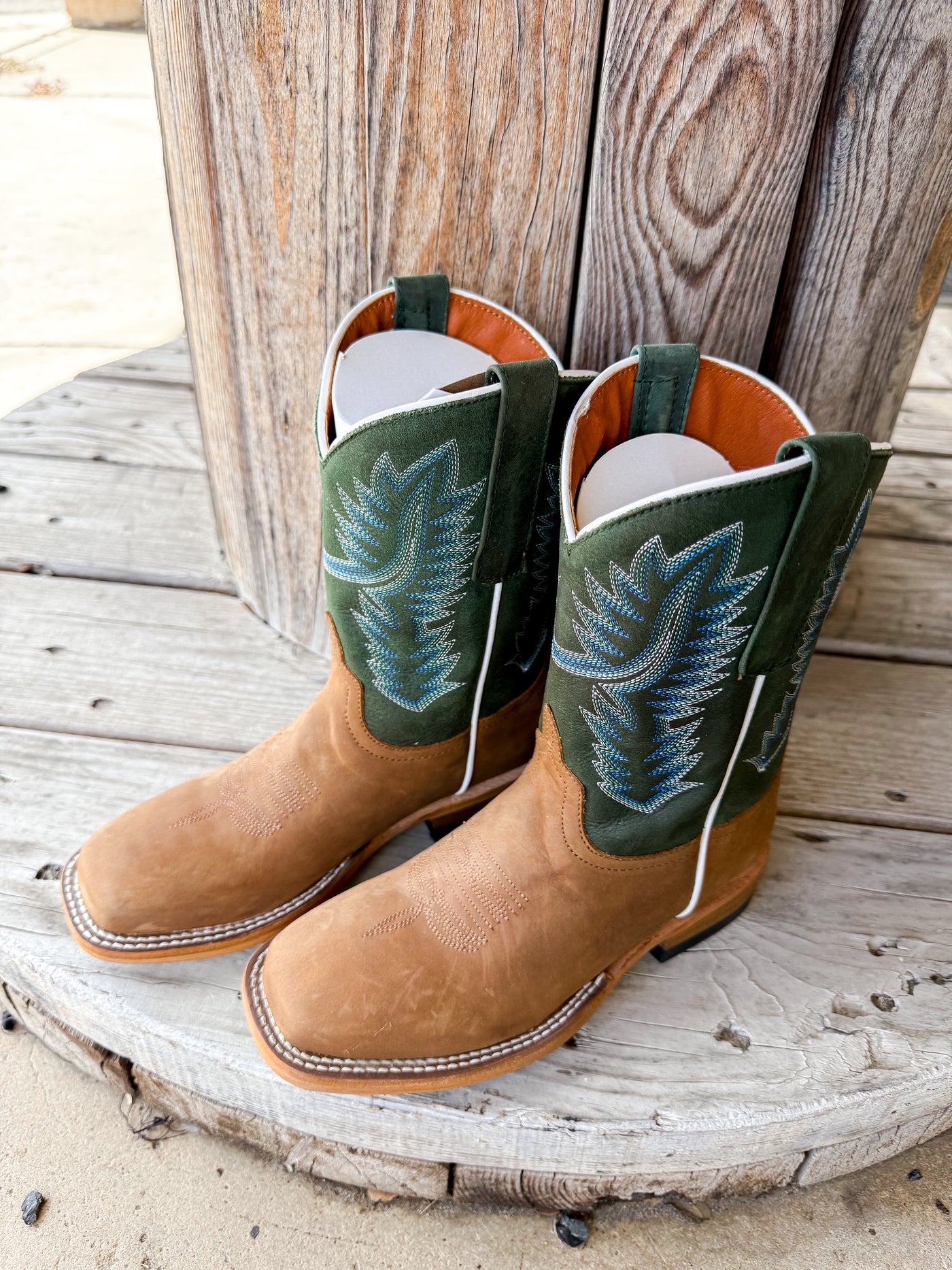 Horse Power Kids Tan/Green HPK8078