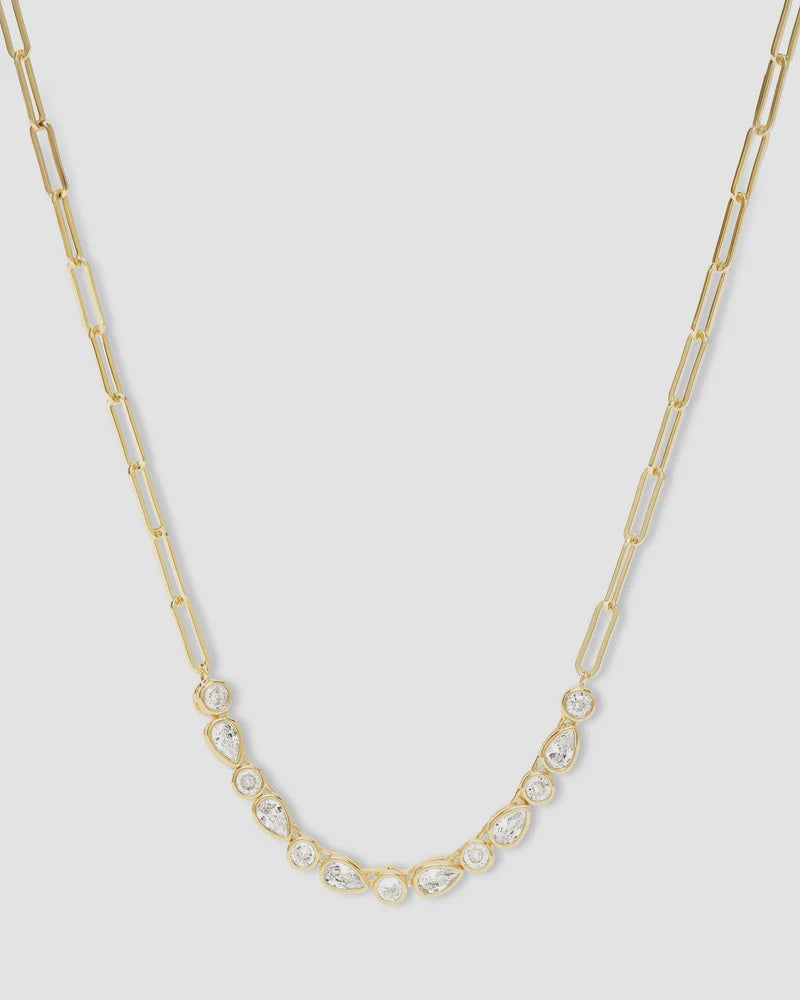 Isla Samantha Tennis Necklace Gold
