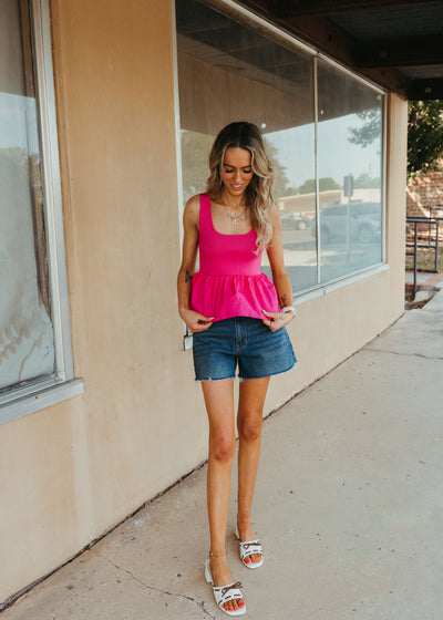 Fuchsia Raina Sleeveless Top S1408T
