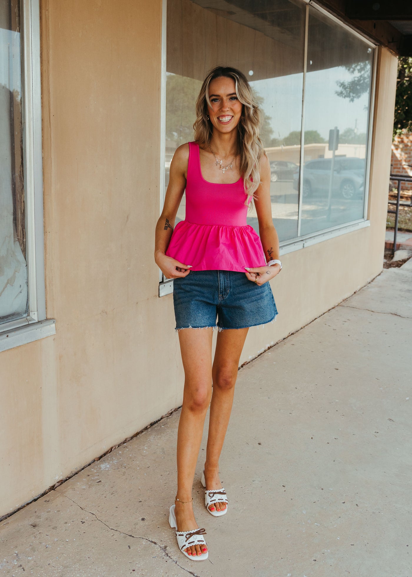 Fuchsia Raina Sleeveless Top S1408T