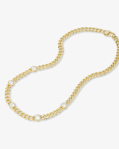 Julian 5 Diamonds Necklace 18" Gold