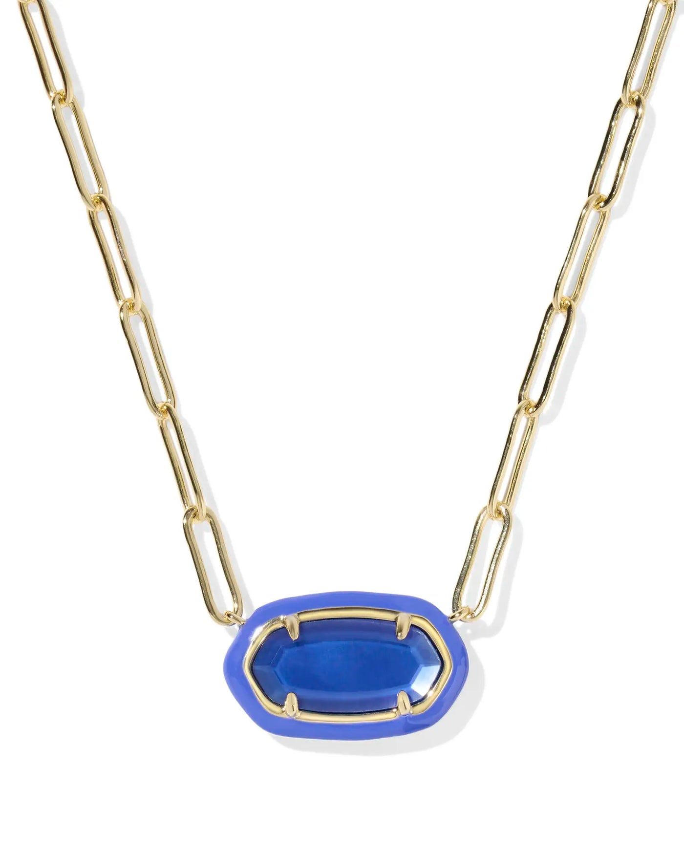 KS Elisa Paperclip Frame Gold Necklace