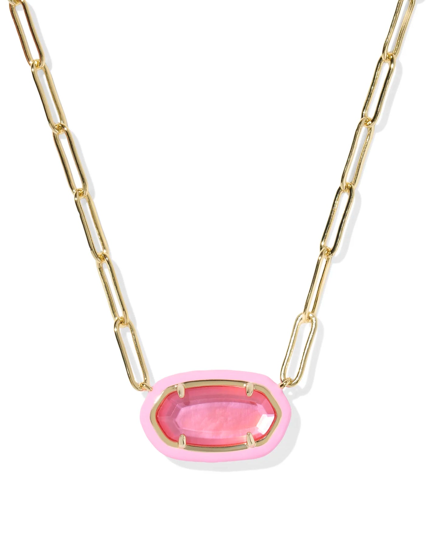 KS Elisa Paperclip Frame Gold Necklace