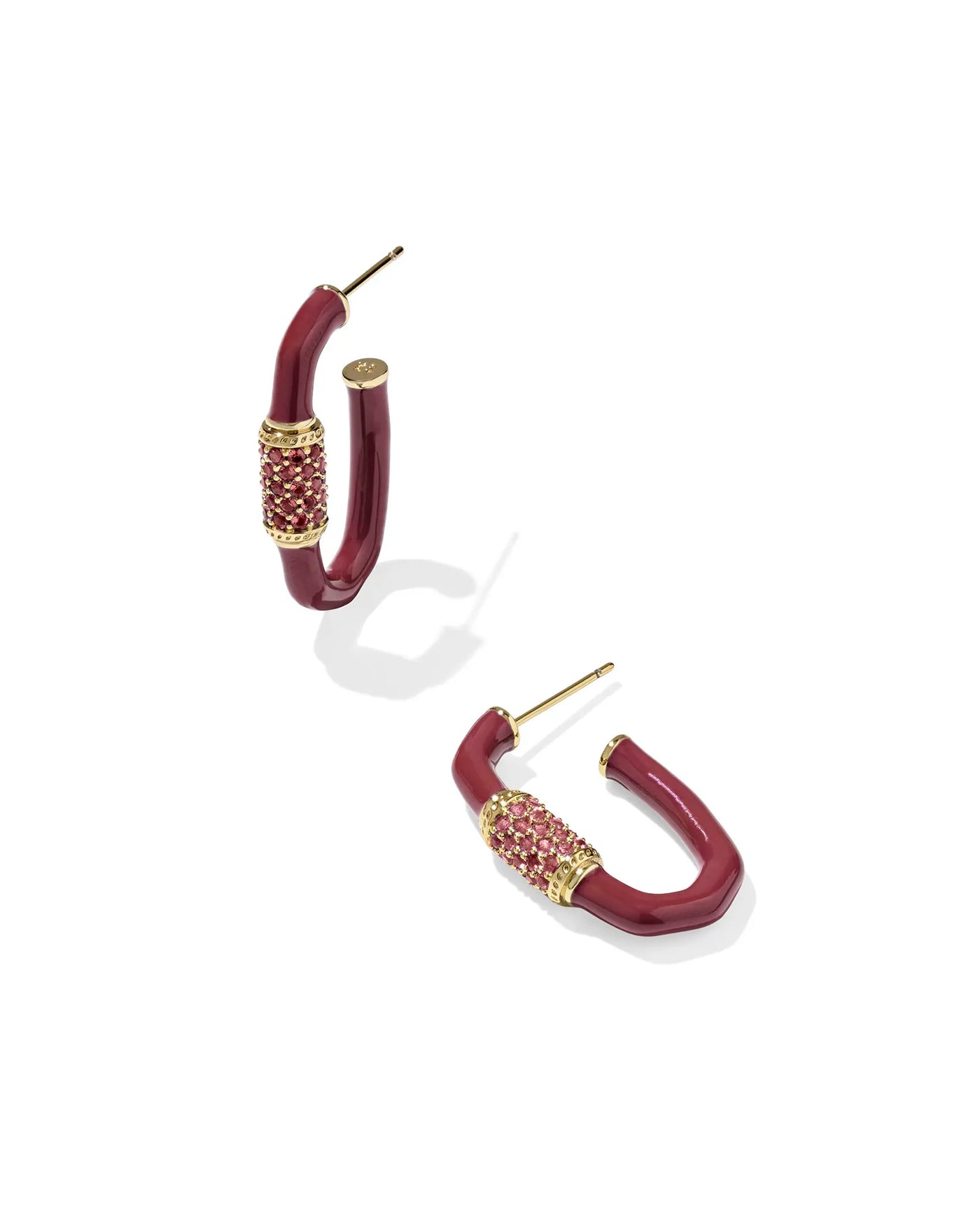 KS Emery Enamel Hoop Earring Gold