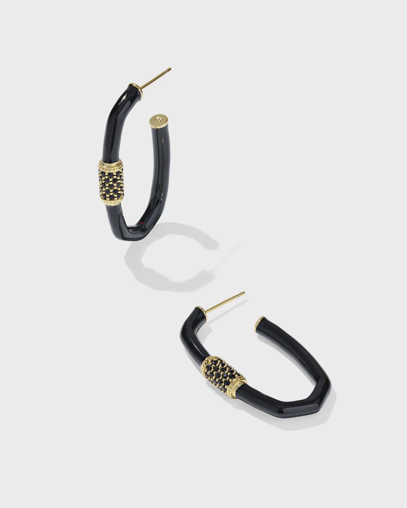 KS Emery LG Enamel Hoop Earring Gold