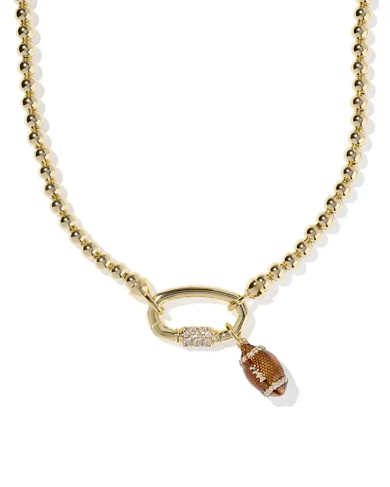 KS Football Metal Strand Neck Gold