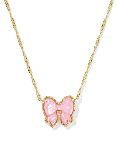 KS Haley Bow Pendant Necklace Gold