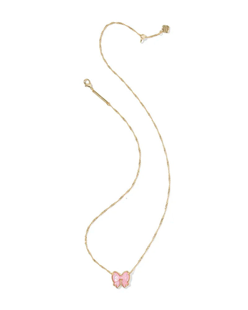 KS Haley Bow Pendant Necklace Gold