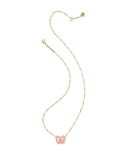 KS Haley Bow Pendant Necklace Gold