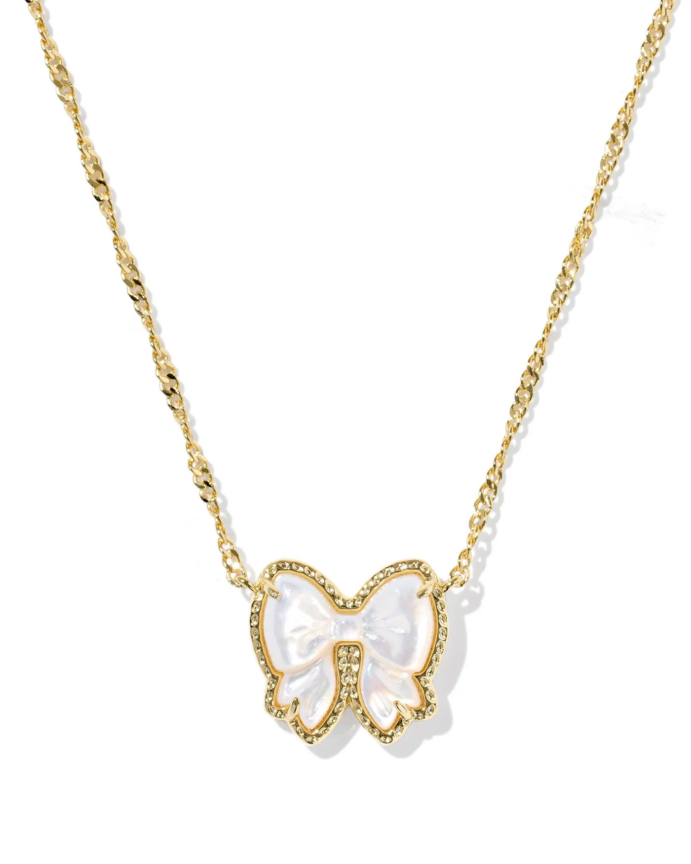 KS Haley Bow Pendant Necklace Gold