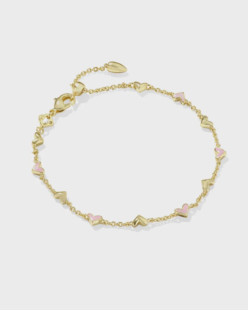 KS Haven Chain Bracelet Gold/Pink Enamel
