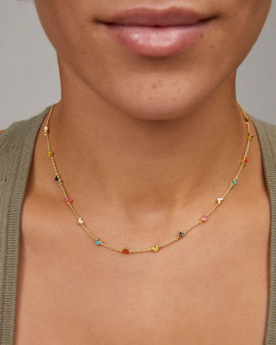 KS Haven Heart Necklace Gold Multi Mix