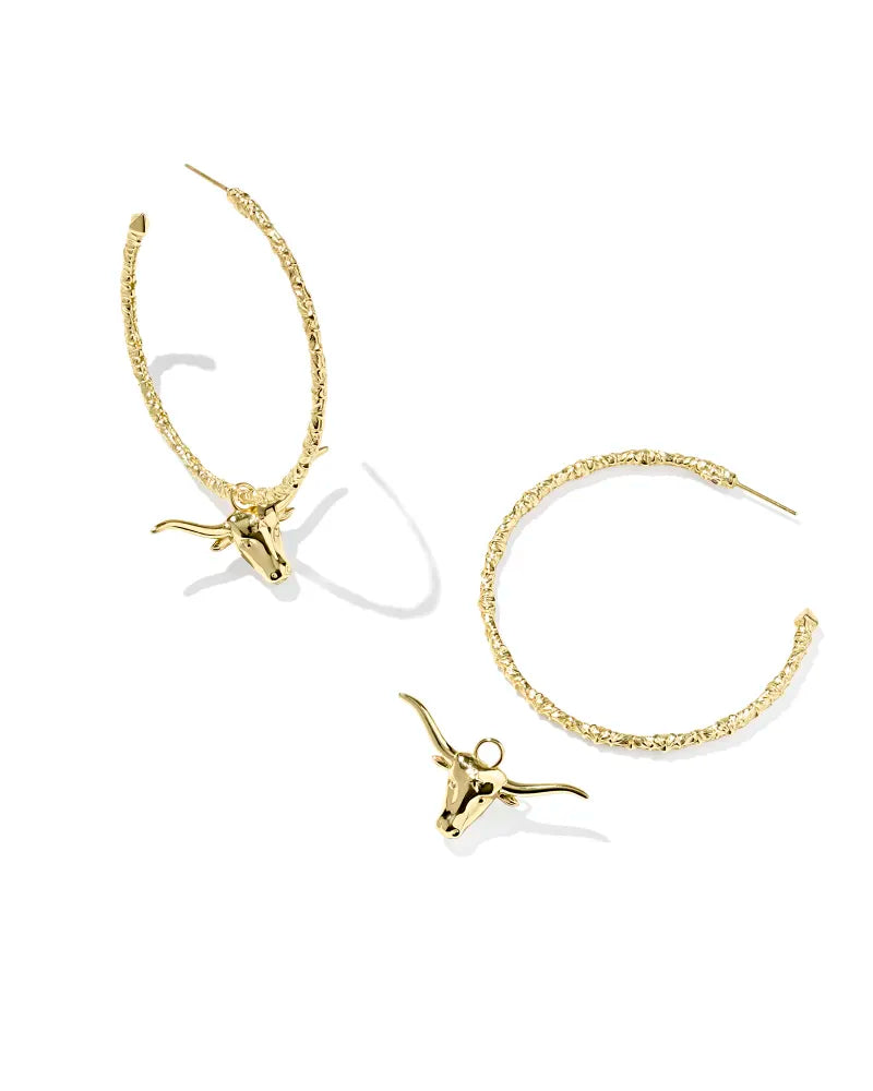 KS Longhorn Hoop Earring