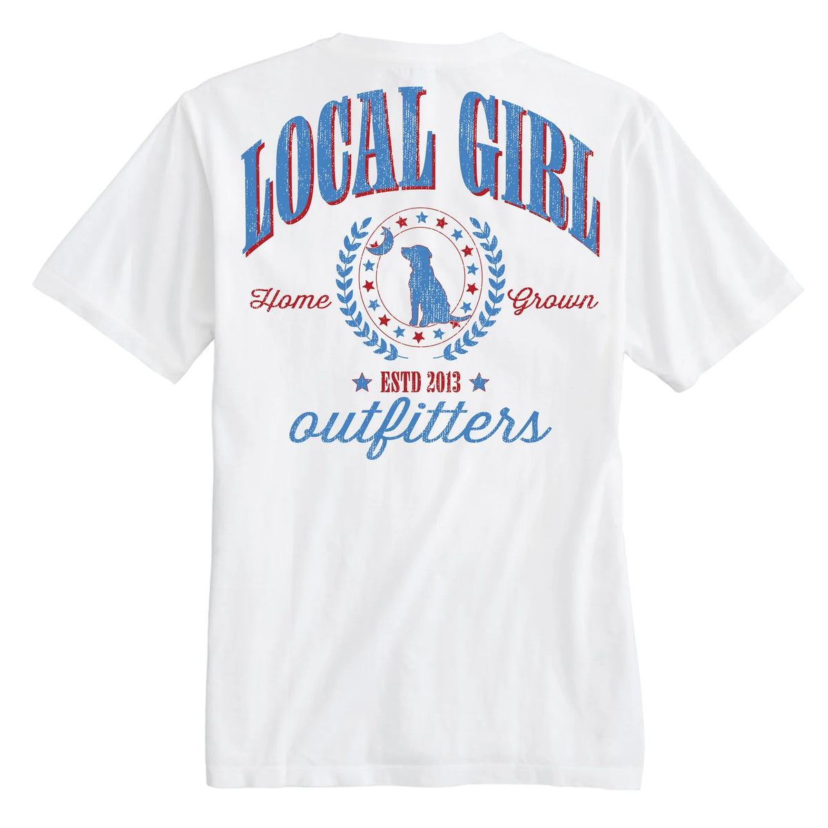 LG White Vintage USA T-Shirt