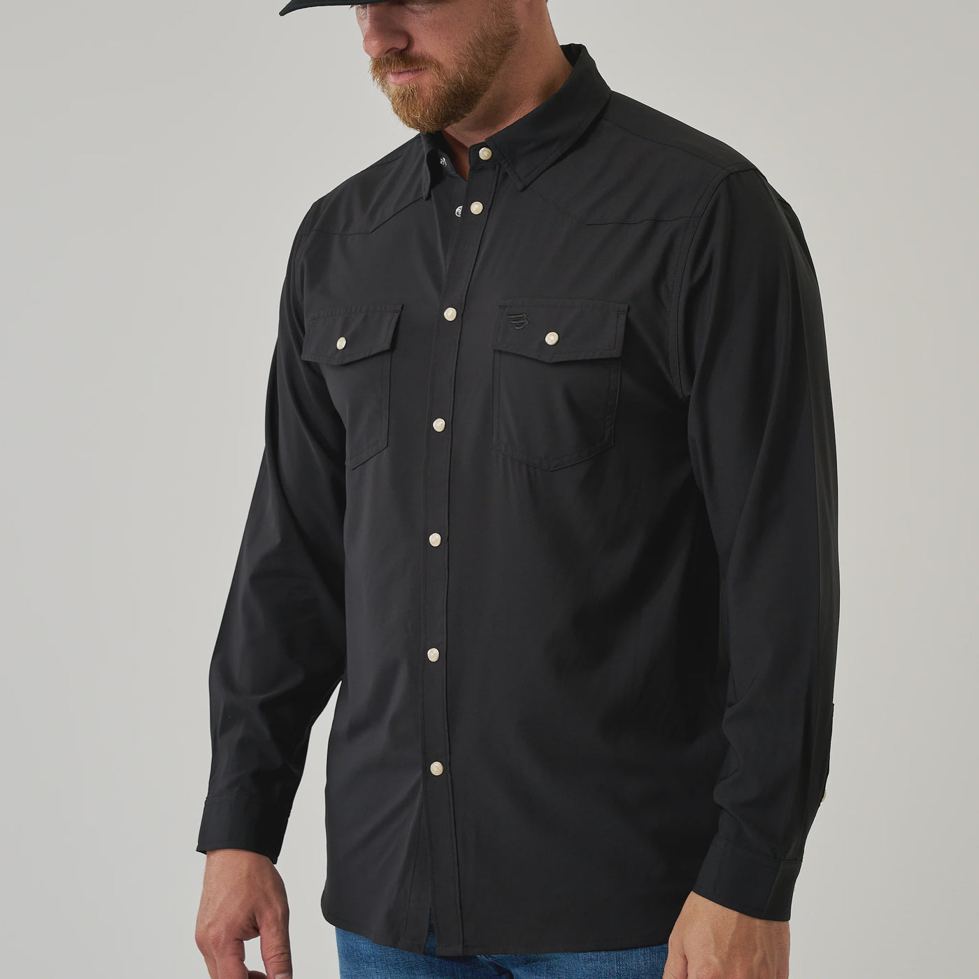 Burlebo LS Black Performance Western Shirt